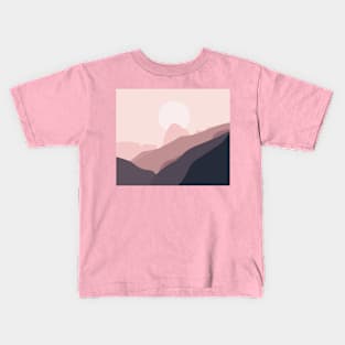 Pinky Dust Mountain Kids T-Shirt